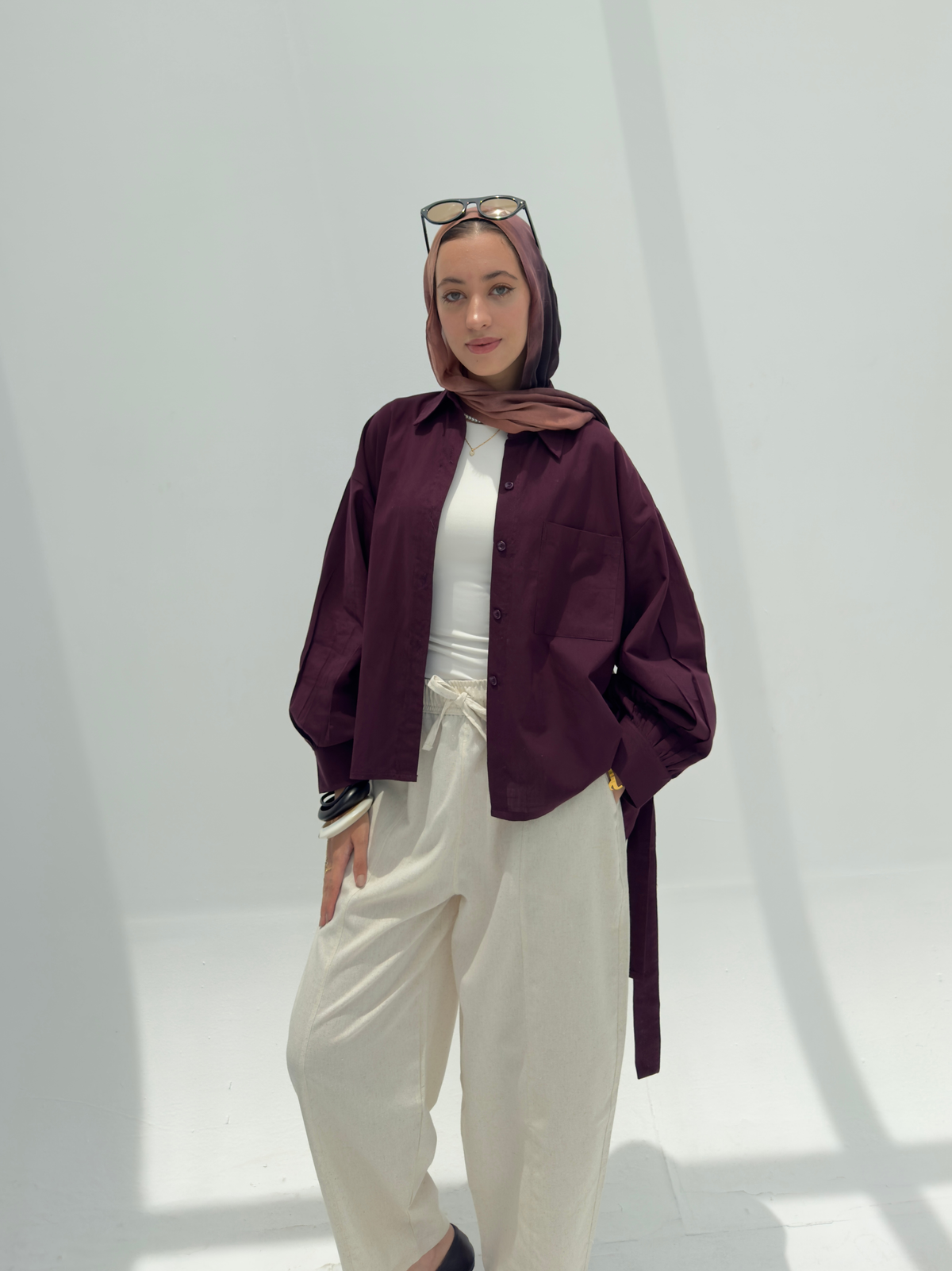 Aura Shirt - Burgundy