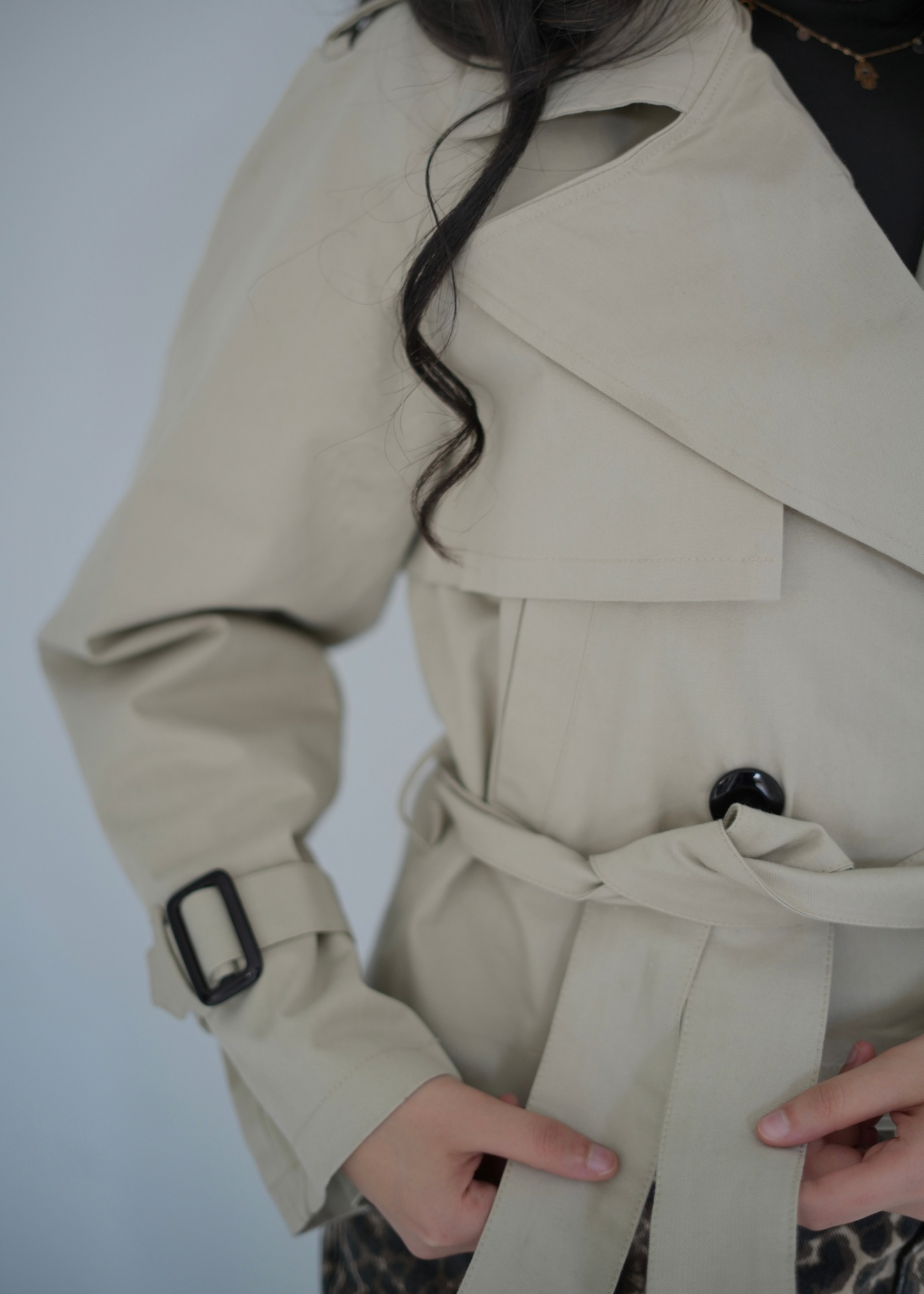 Short Trench Jacket ( Beige )