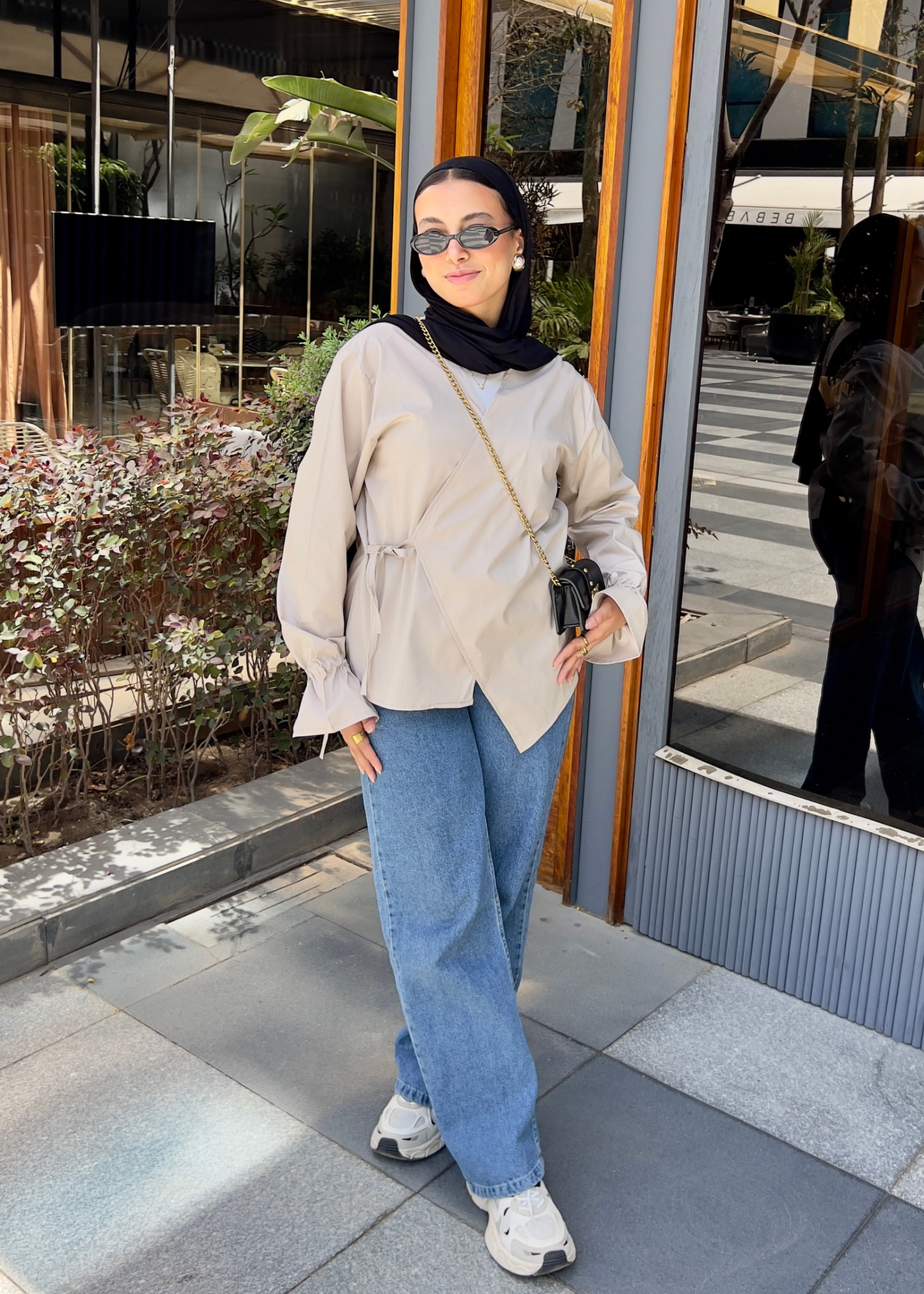 ASYMMETRIC SHIRT - Beige