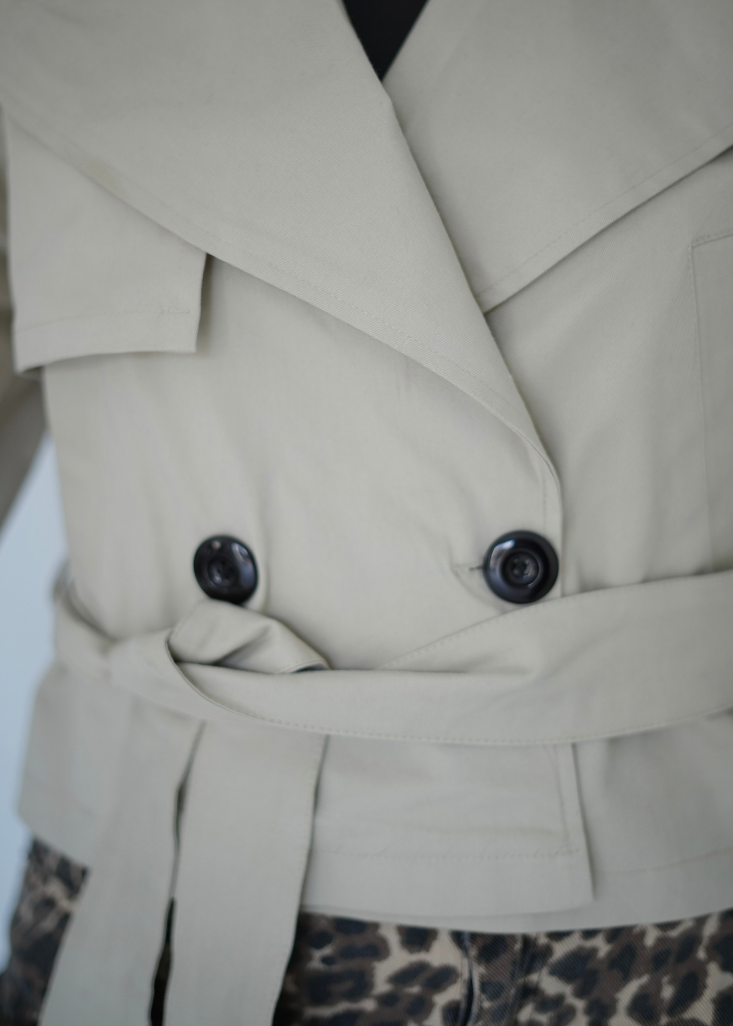 Short Trench Jacket ( Beige )