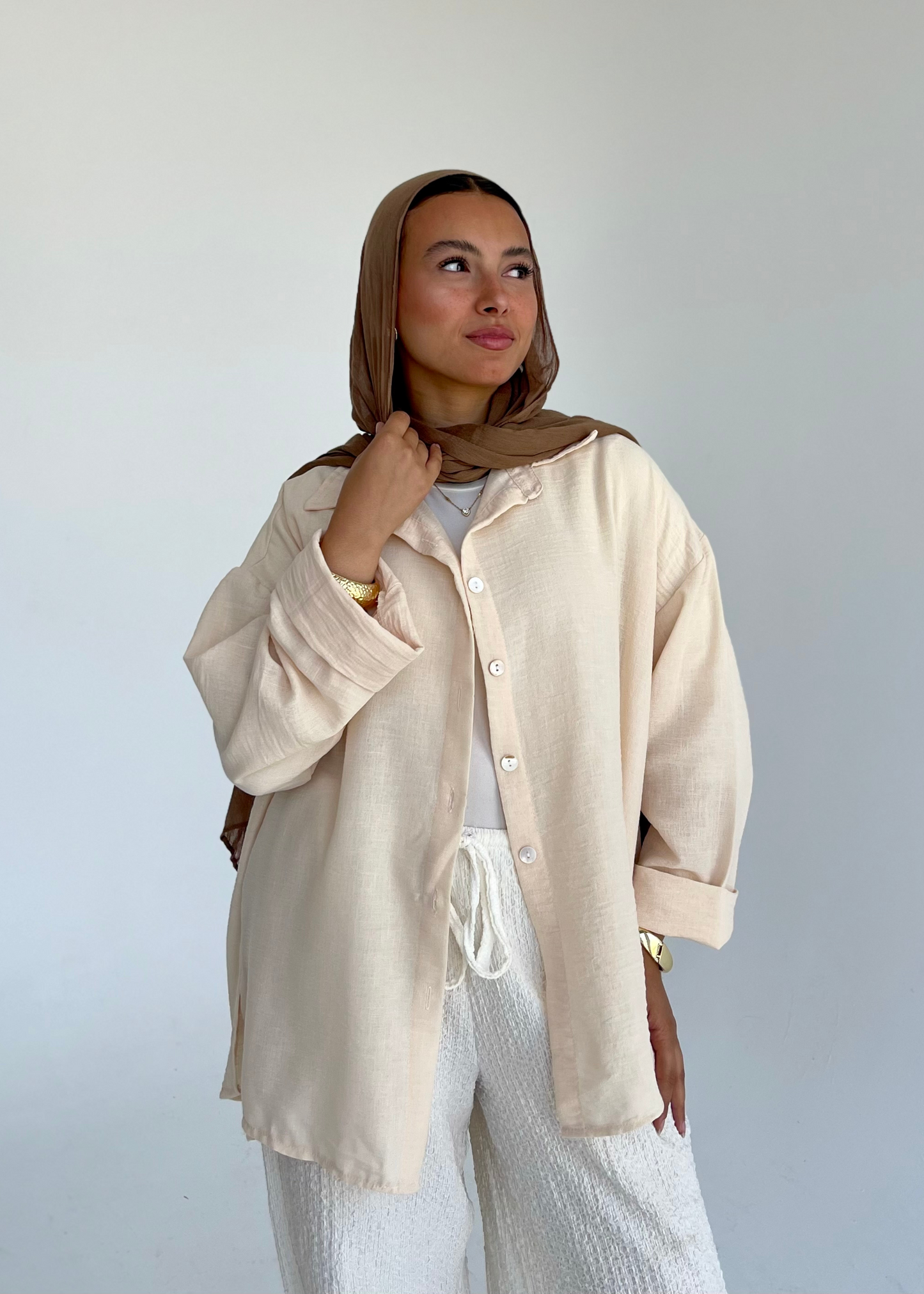 OverSized Shirt - Light Cream