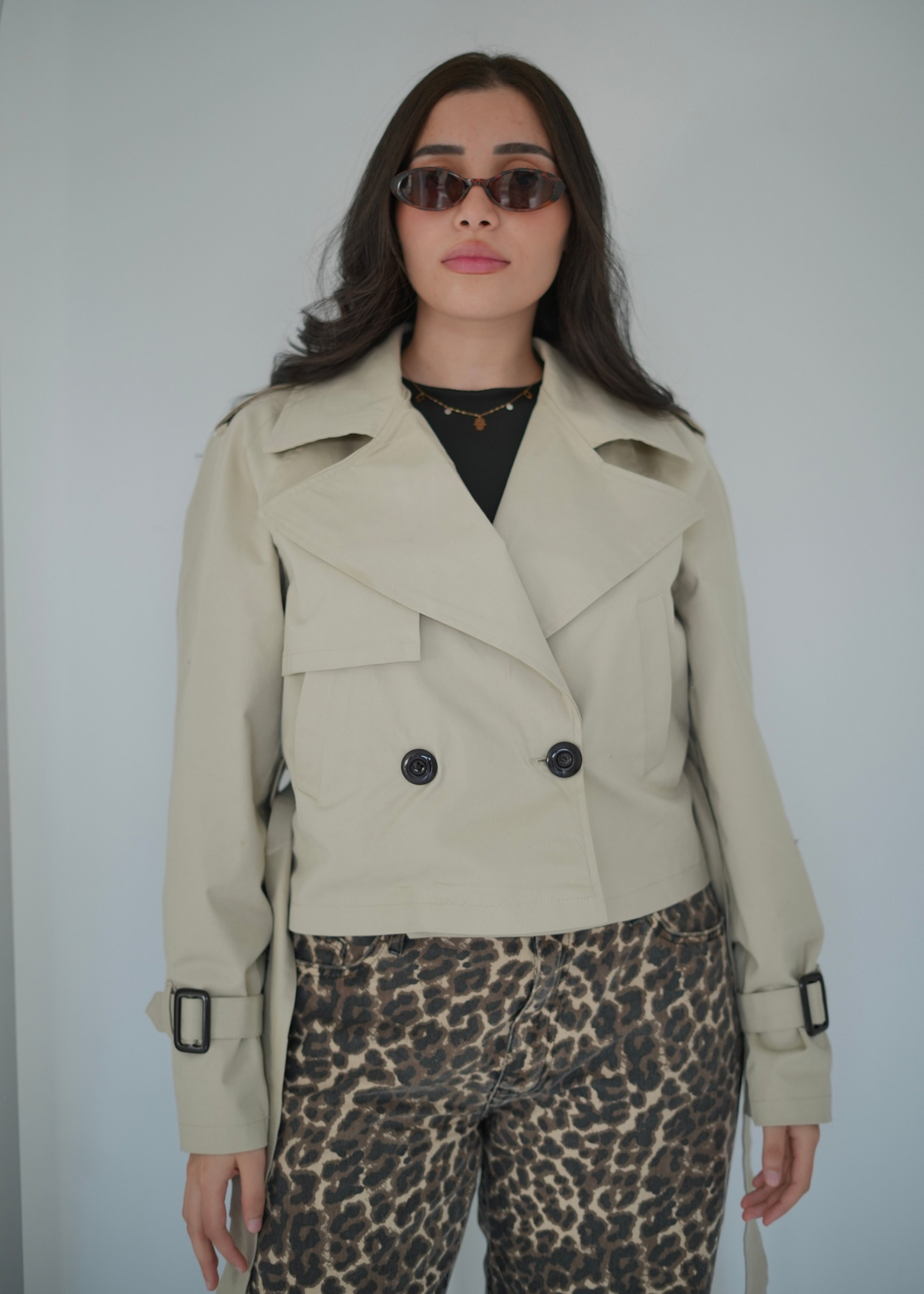 Short Trench Jacket ( Beige )