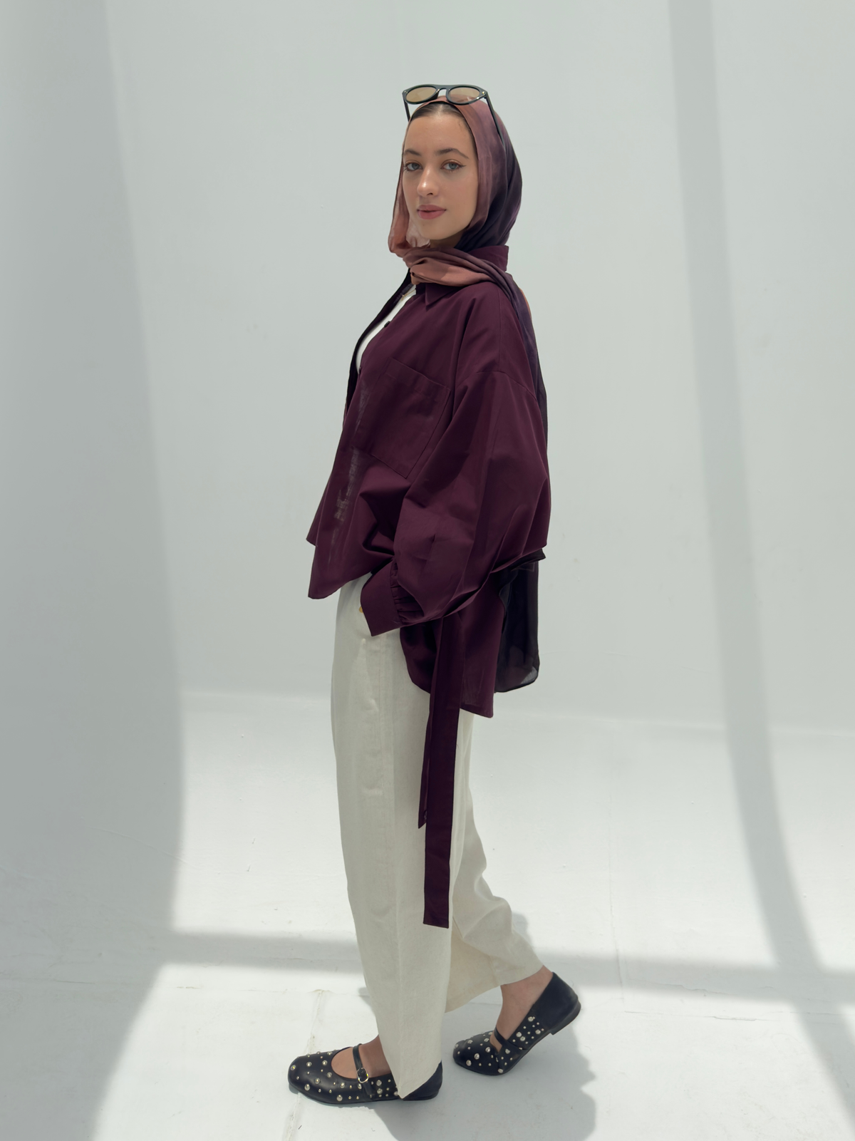 Aura Shirt - Burgundy