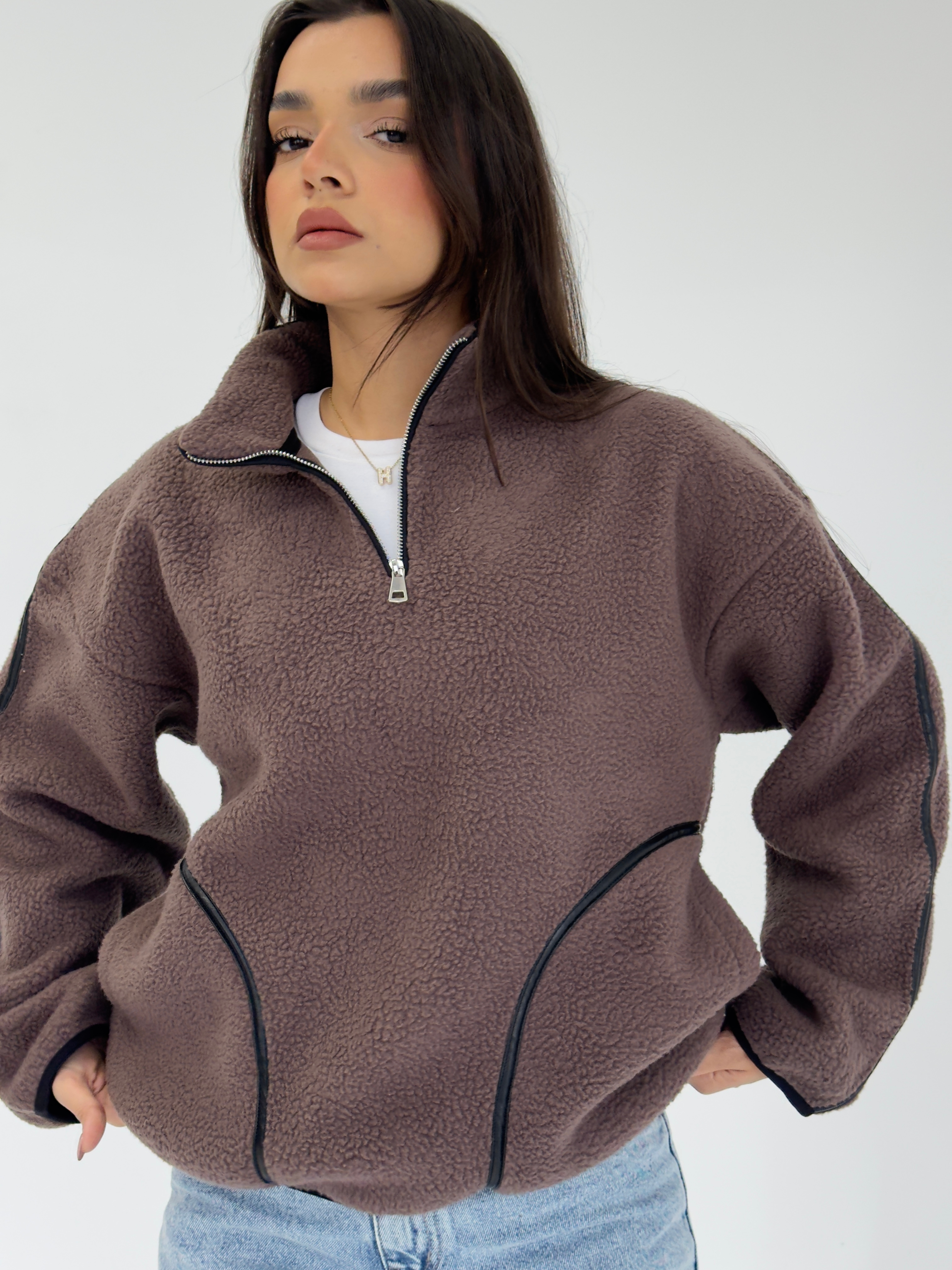 TEDDY SWEATR - Brown