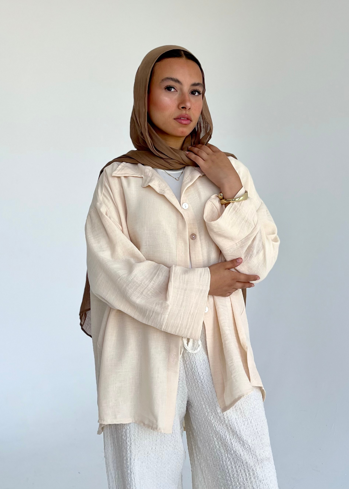 OverSized Shirt - Light Cream