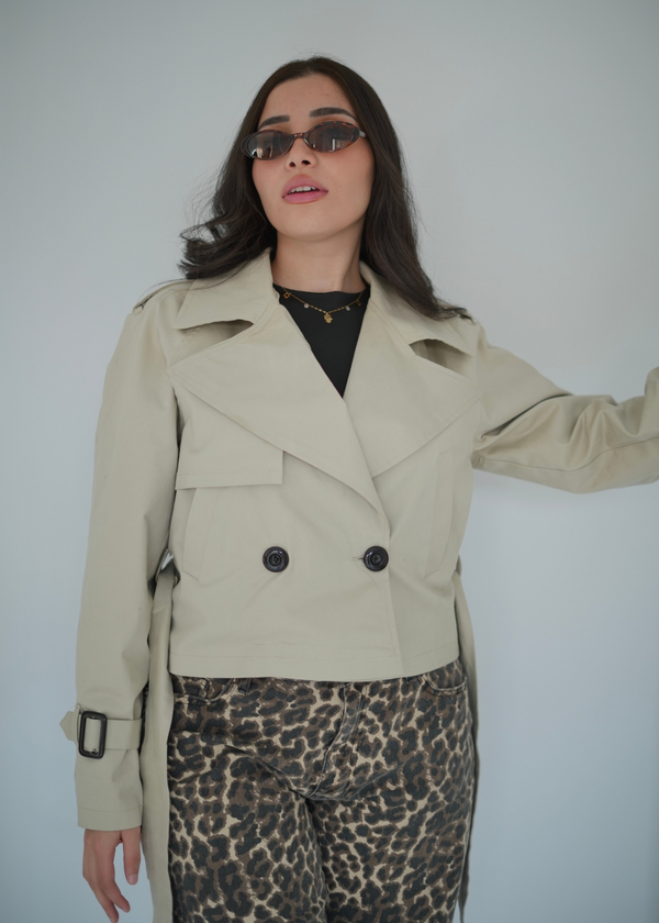 Short Trench Jacket ( Beige )