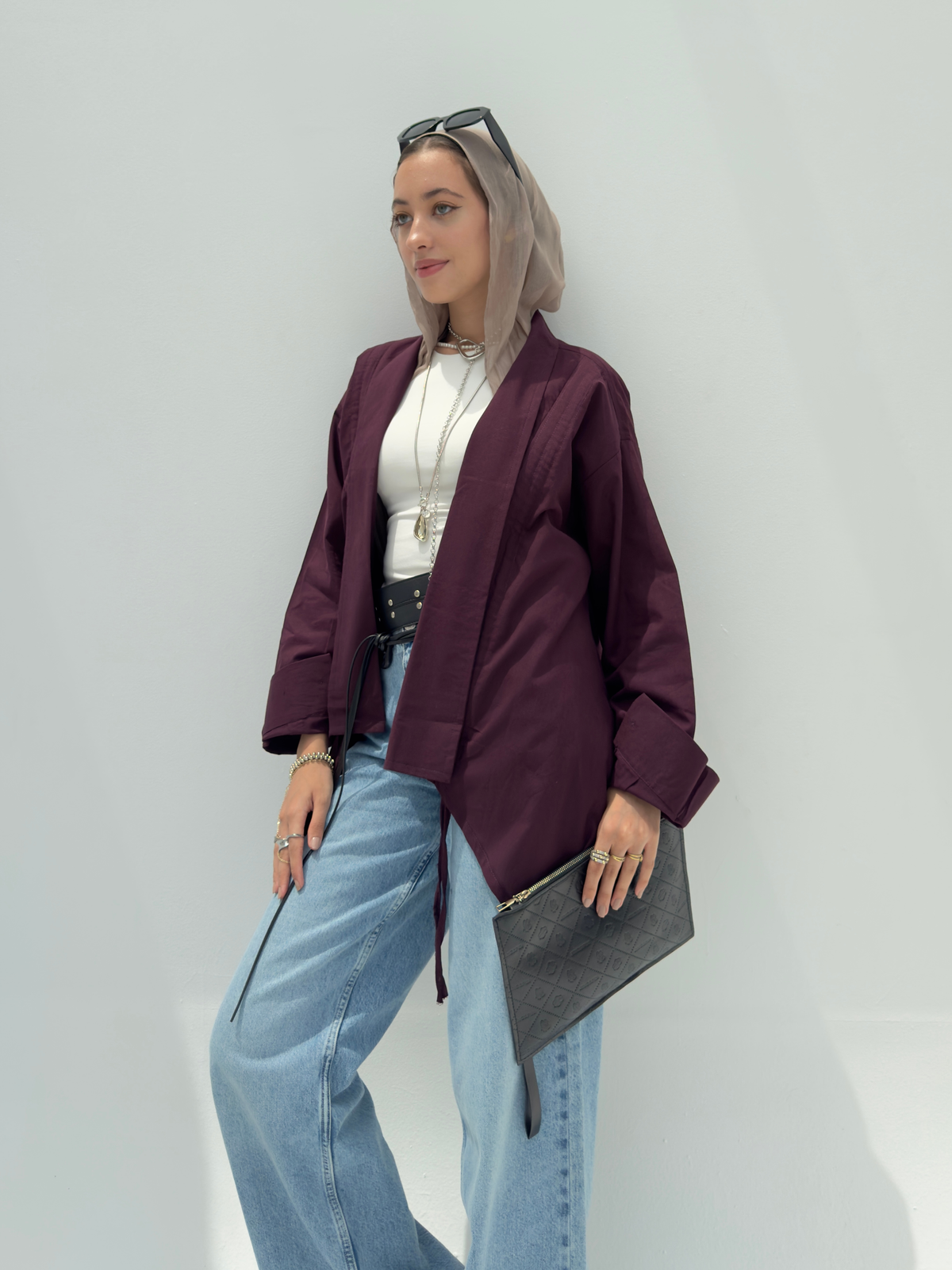 Bloom kimono- Burgundy