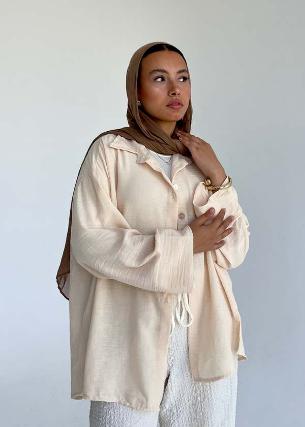 OverSized Shirt - Light Cream