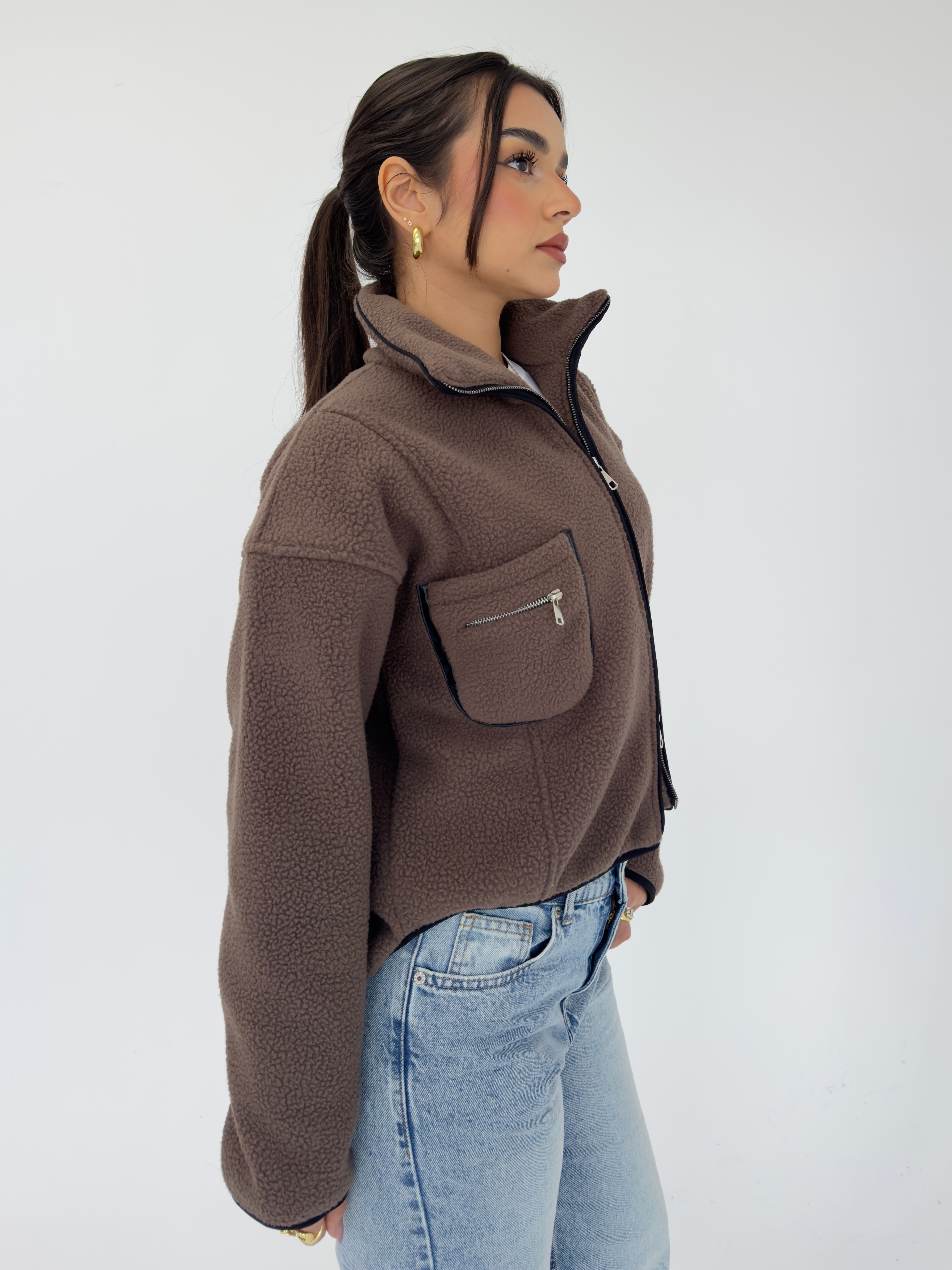 TEDDY JACKET - Brown