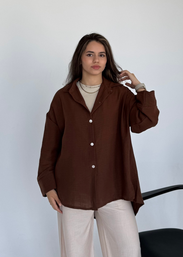 OverSized Shirt - Cocoa Brown