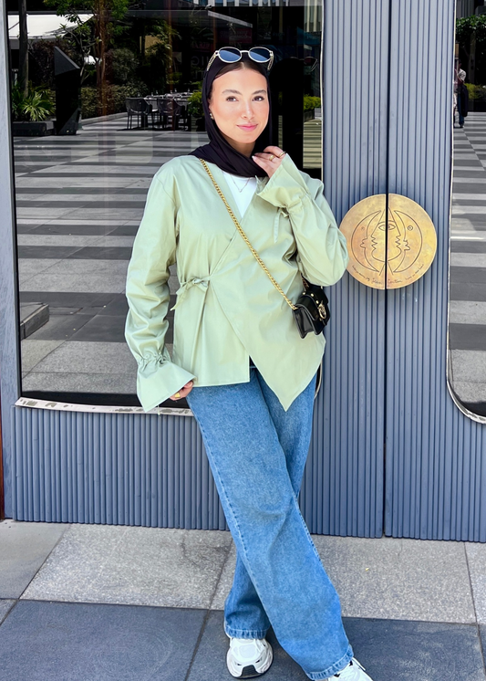 ASYMMETRIC SHIRT - Mint Gren