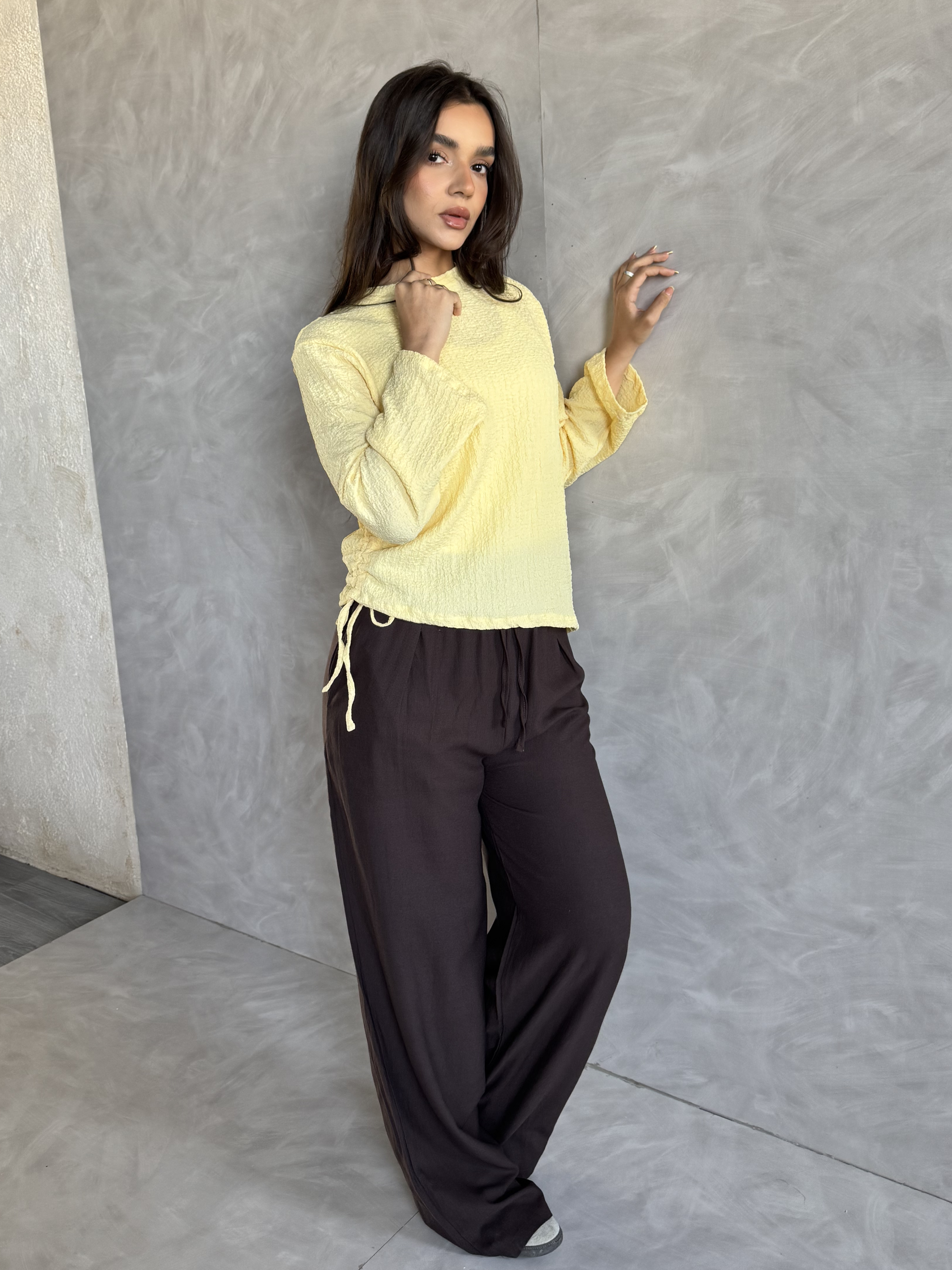 Asymmetric Fit Blouse - yellow